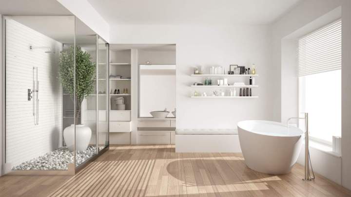 Salle de bain moderne rénovée à Nice